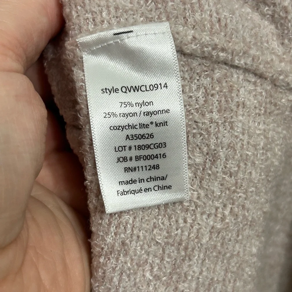 Barefoot Dreams CozyChic Lite Pullover Sweater Womens Size Large